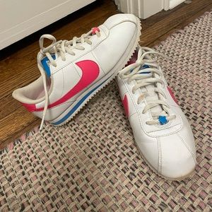 BLUE AND PINK NIKE CORTEZ SNEAKERS